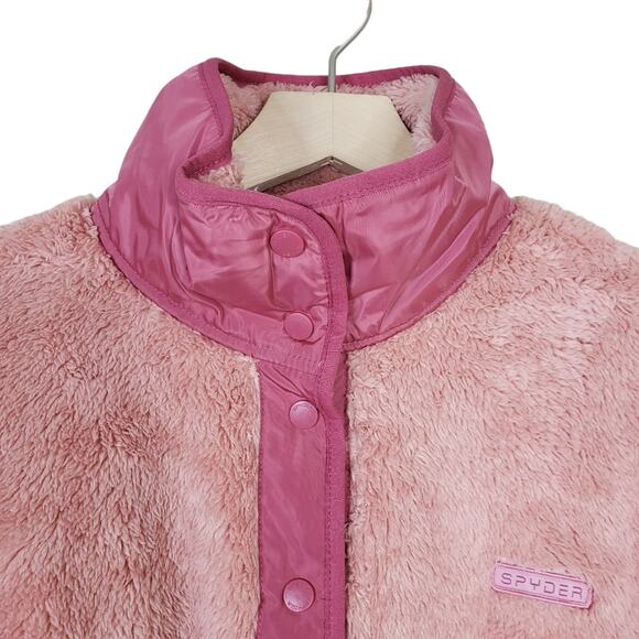 Spyder Womens L Cozy Quarter Snap Pullover in Misty Rose NEW - Picture 6 of 12
